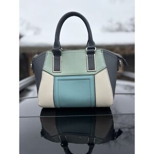 Charming Charlie Med Tote Purse Blue White Grey - Very Nice!